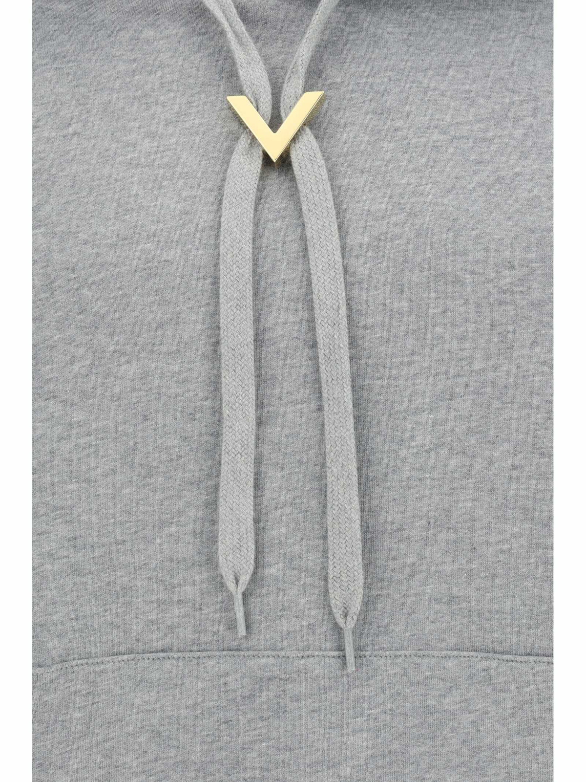 Valentino Logo Plaque Drawstring Hoodie