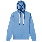 Moncler Men's Drawstring Logo Popover Hoody in Blue