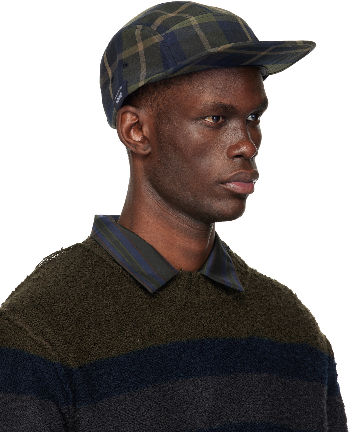 Comme des Garçons Homme Khaki & Brown BRIEFING Edition Check Cap