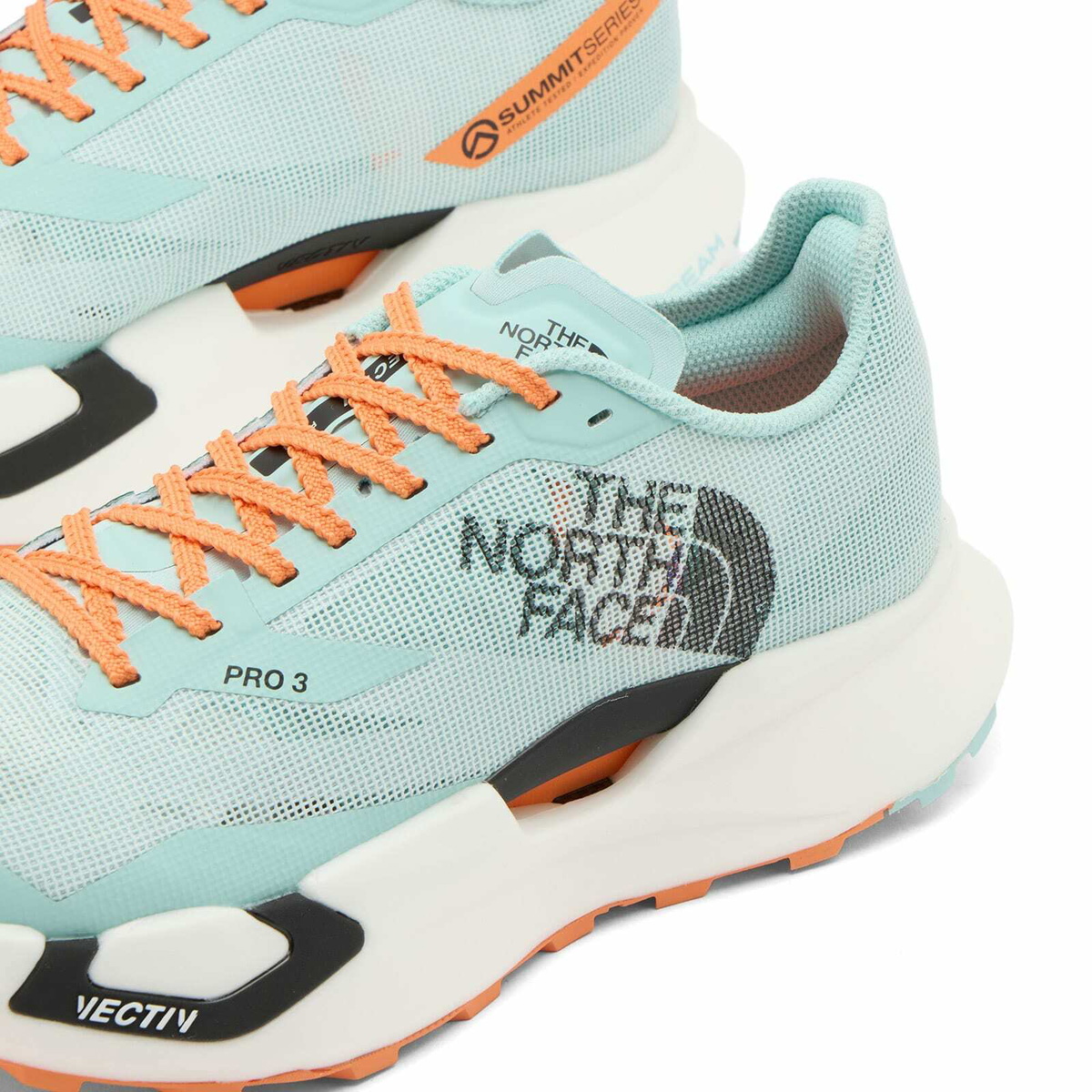 The North Face Men's Summit Vectiv Pro 3 Expedition in Canal Blue/Papaya