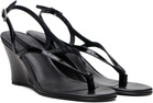 Gimaguas Black Wedge Heeled Sandals