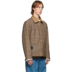 Lanvin Reversible Brown Quilted Shirt Jacket