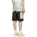 MSGM Green and Off-White Animalier Bermuda Shorts