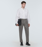 Lardini Straight-leg wool-blend pants