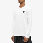 Comme des Garçons Play Men's Long Sleeve T-Shirt in White/Black