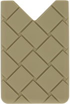 Bottega Veneta Taupe Rubber Card Holder