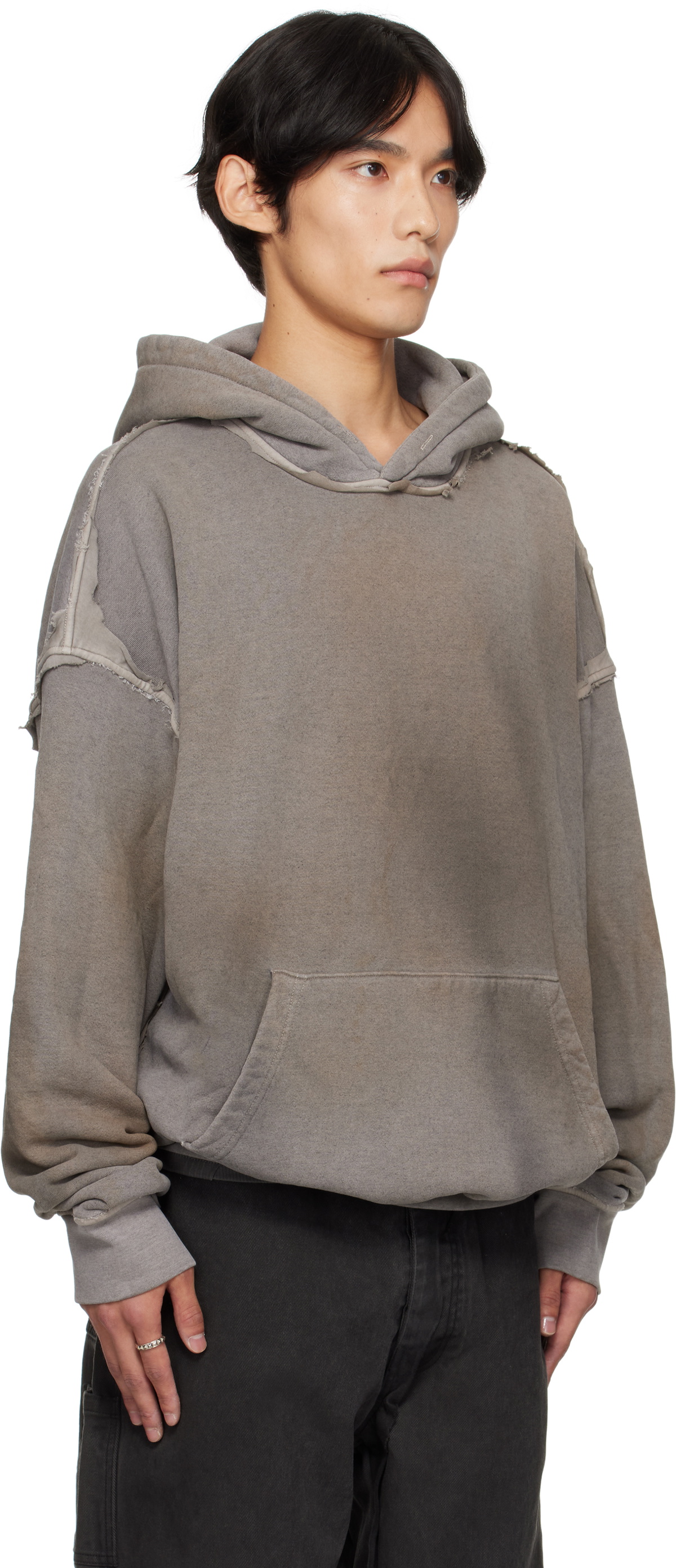 ALEXANDER DIGENOVA Gray Cutout Hoodie