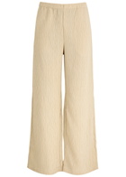 BY Malene Birger Darja Textured Straight-leg Trousers Beige