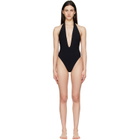 BALMAIN Black Halter Strap Swimsuit