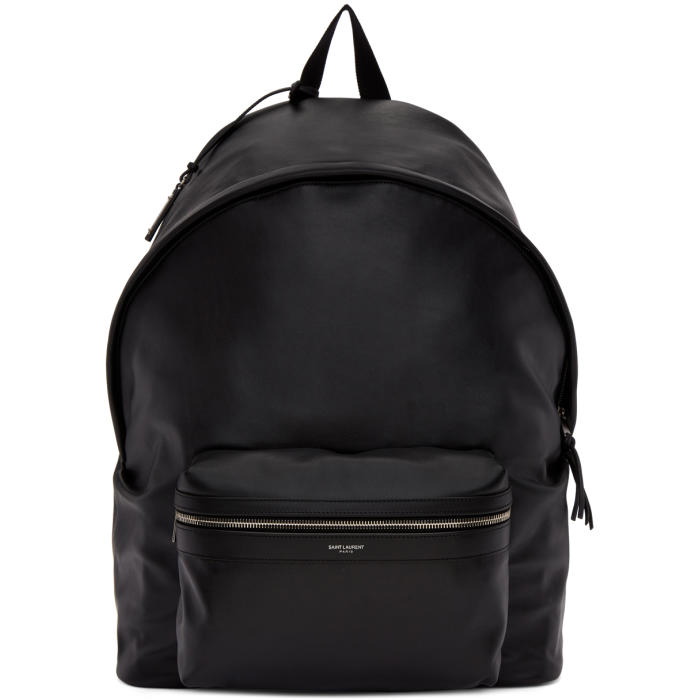 Photo: Saint Laurent Black Leather Giant City Backpack