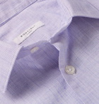 Boglioli - Slim-Fit Striped End-on-End Cotton Shirt - Blue