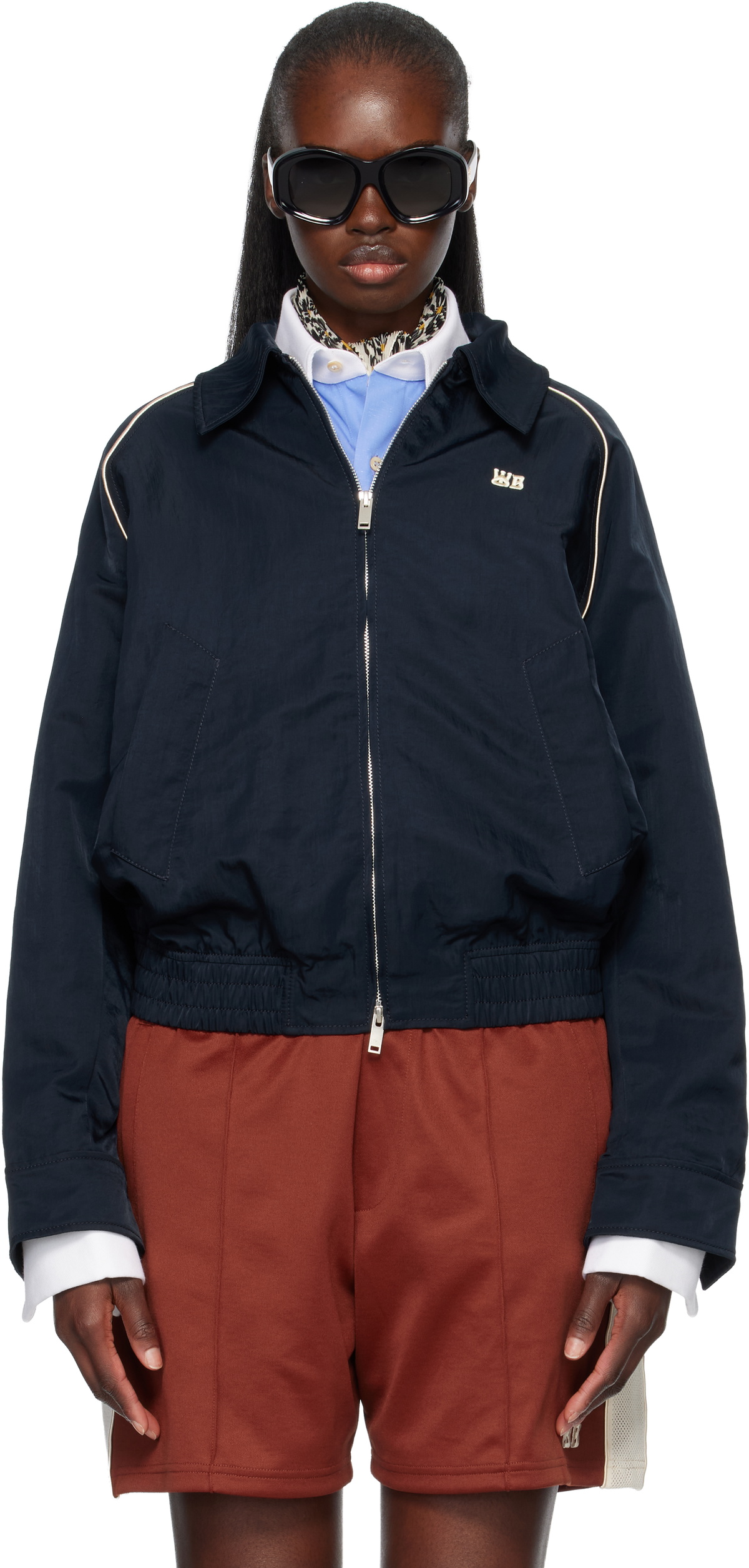 Wales Bonner Navy Guide Track Jacket