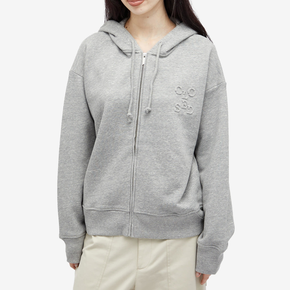 Closed Women's Zip Up Hoodie in Grey