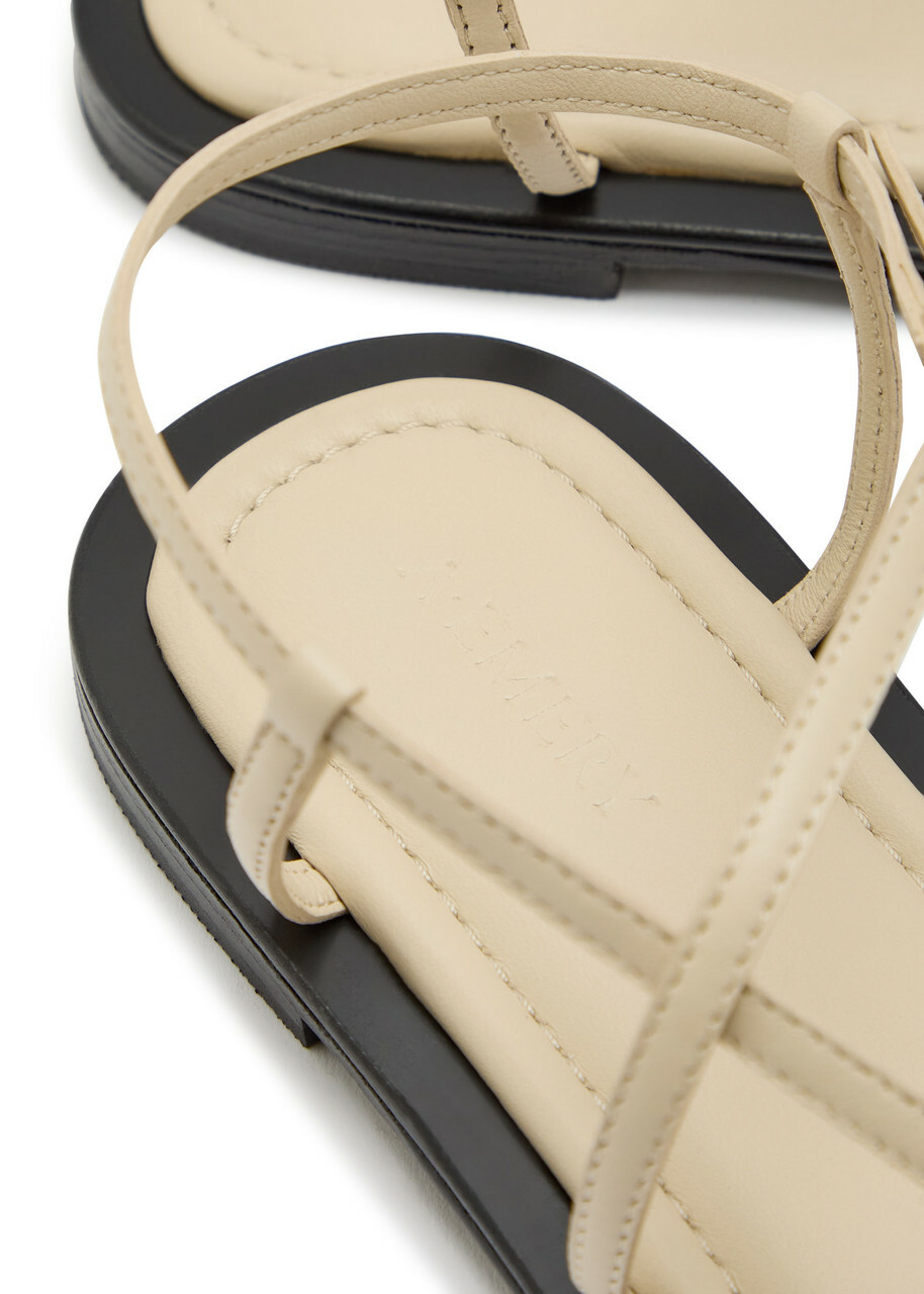 A.emery Reef Leather Sandals White