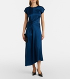 Victoria Beckham Aria gathered midi dress