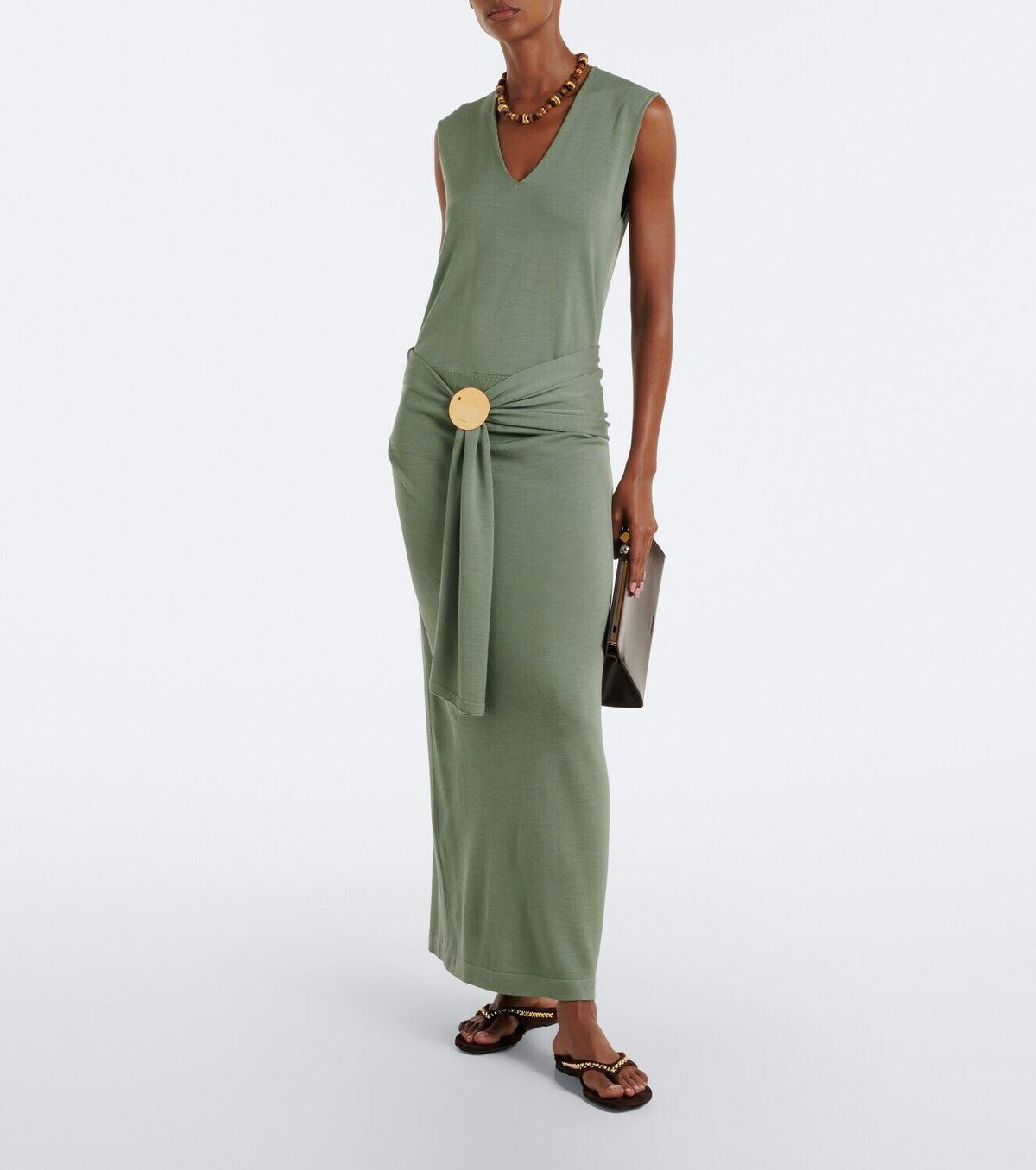 Herbert Levine Sun-kissed embellished suede thong sandals