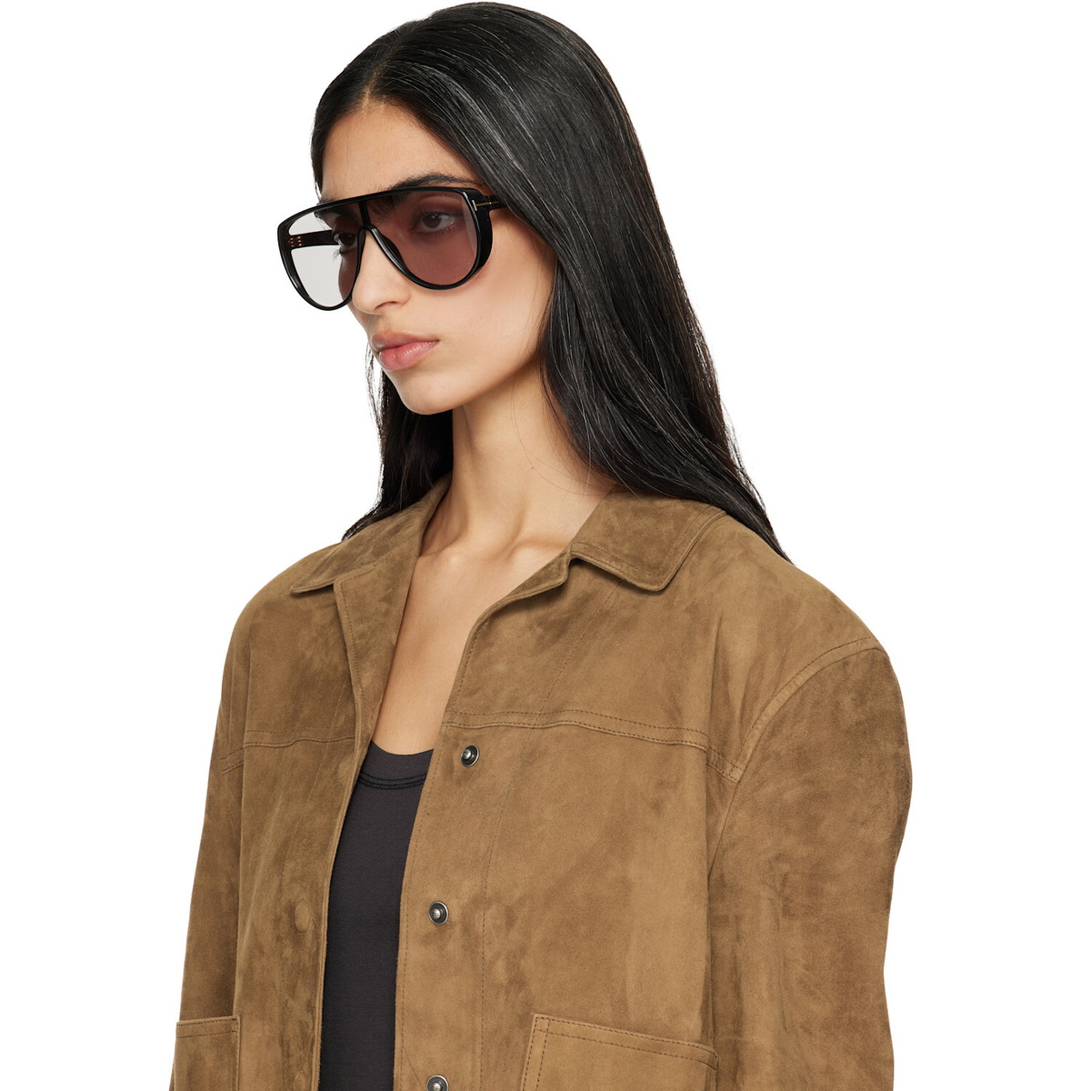 TOM FORD Black Photochromatic Achilles Sunglasses
