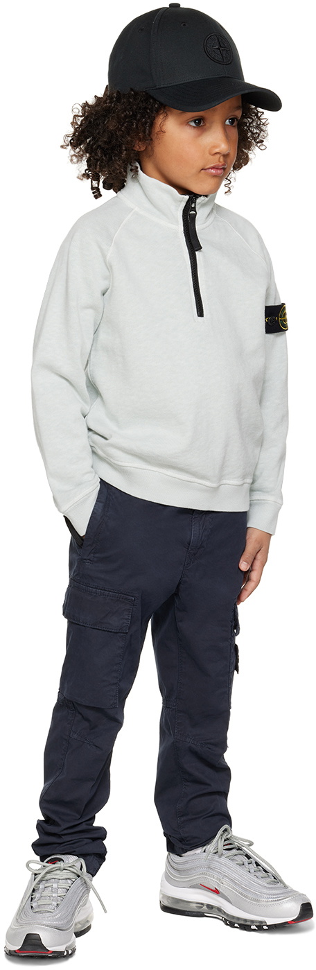 Stone Island Junior Kids Navy Patch Cargo Pants