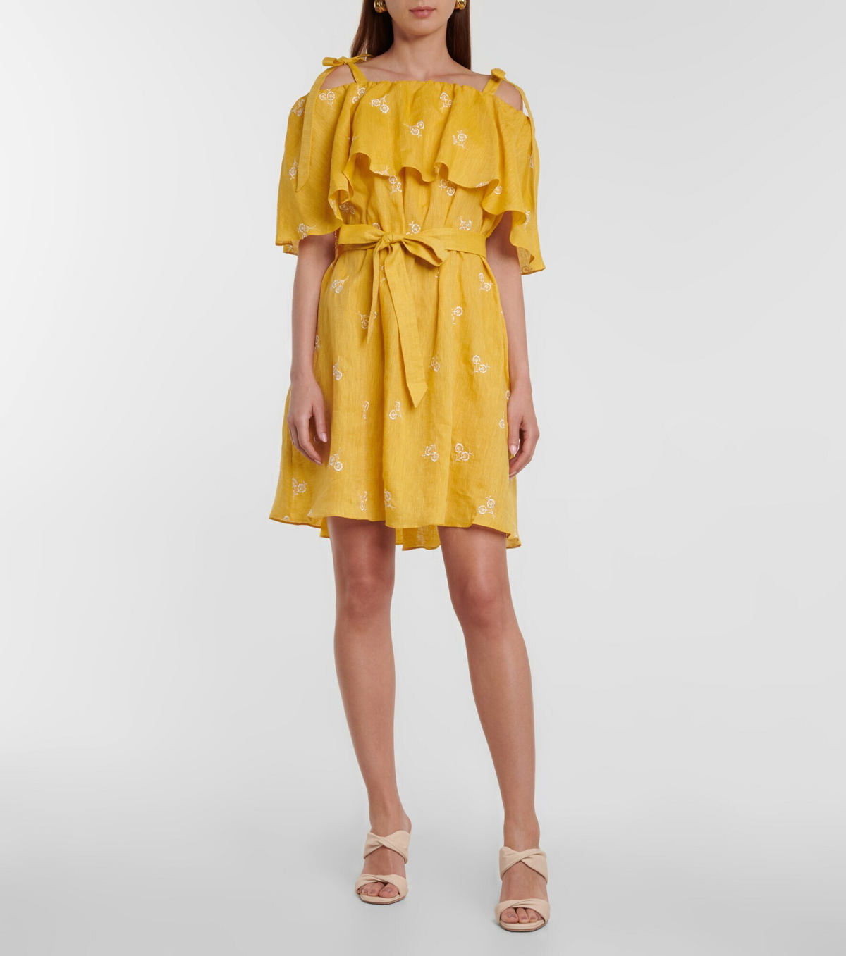 Erdem - Vacation Lyra off-shoulder linen dress Erdem