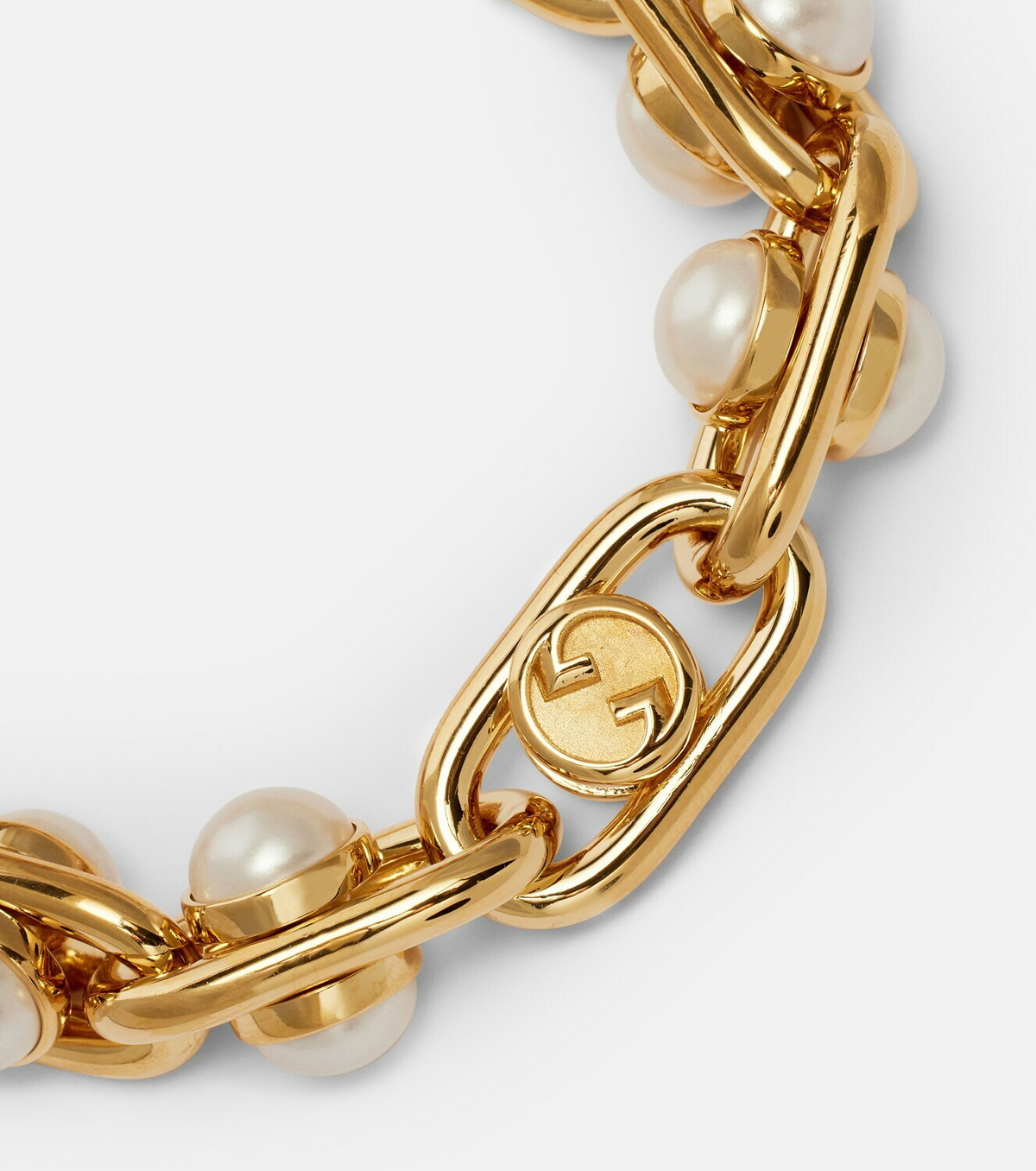 Gucci Faux pearl chain bracelet
