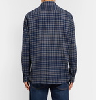 Theory - Checked Cotton-Flannel Shirt - Navy