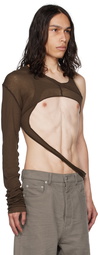 Rick Owens Brown Banana Skeletank Tank Top