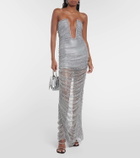 Giuseppe di Morabito Embellished bustier mesh gown