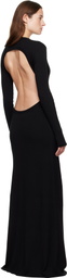 Ann Demeulemeester Black Eva Long Open Back Knitted Maxi Dress