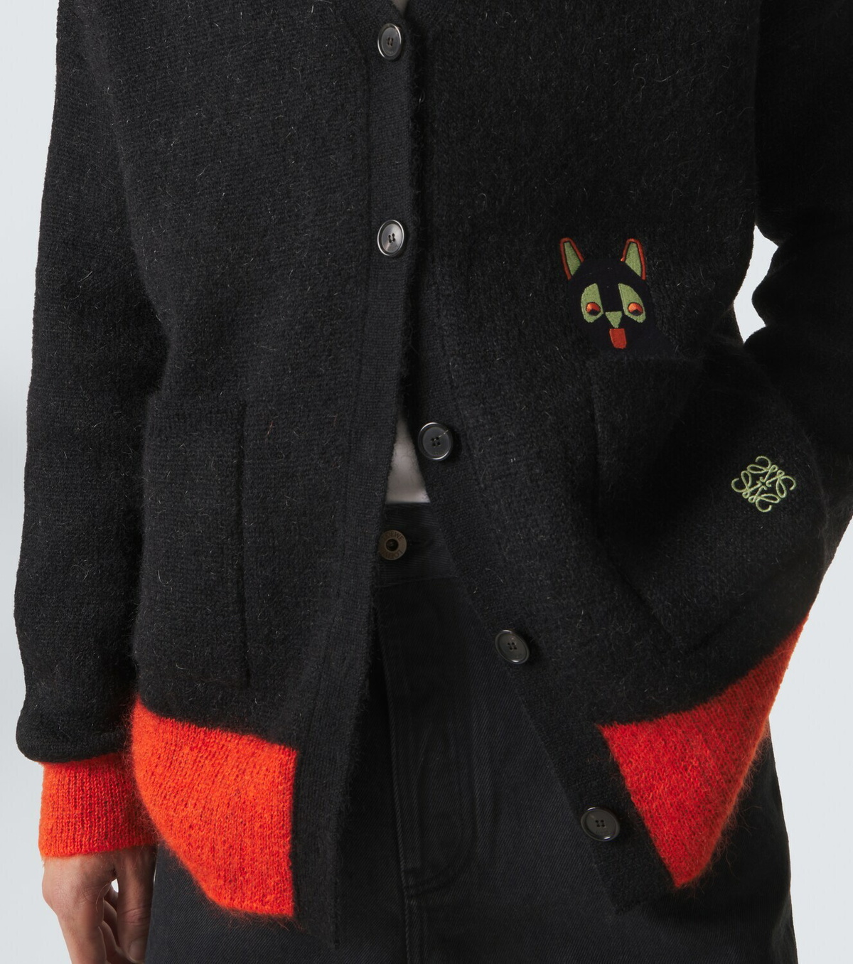 Loewe x Louis Wain mohair-blend cardigan