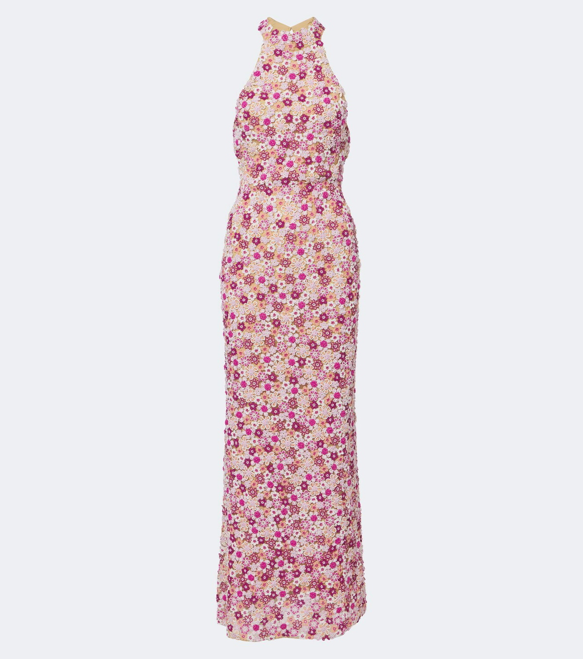 Là Fuori Afterglow Botanica beaded open-back gown