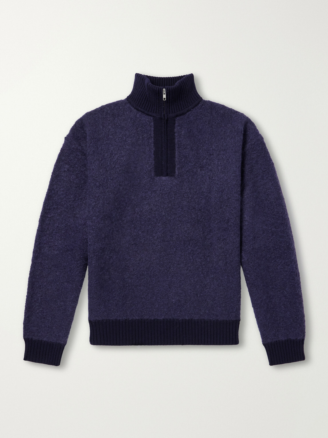Aimé Leon Dore - Wool-Blend Felt Half-Zip Sweater - Blue