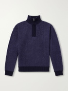 Aimé Leon Dore - Wool-Blend Felt Half-Zip Sweater - Blue