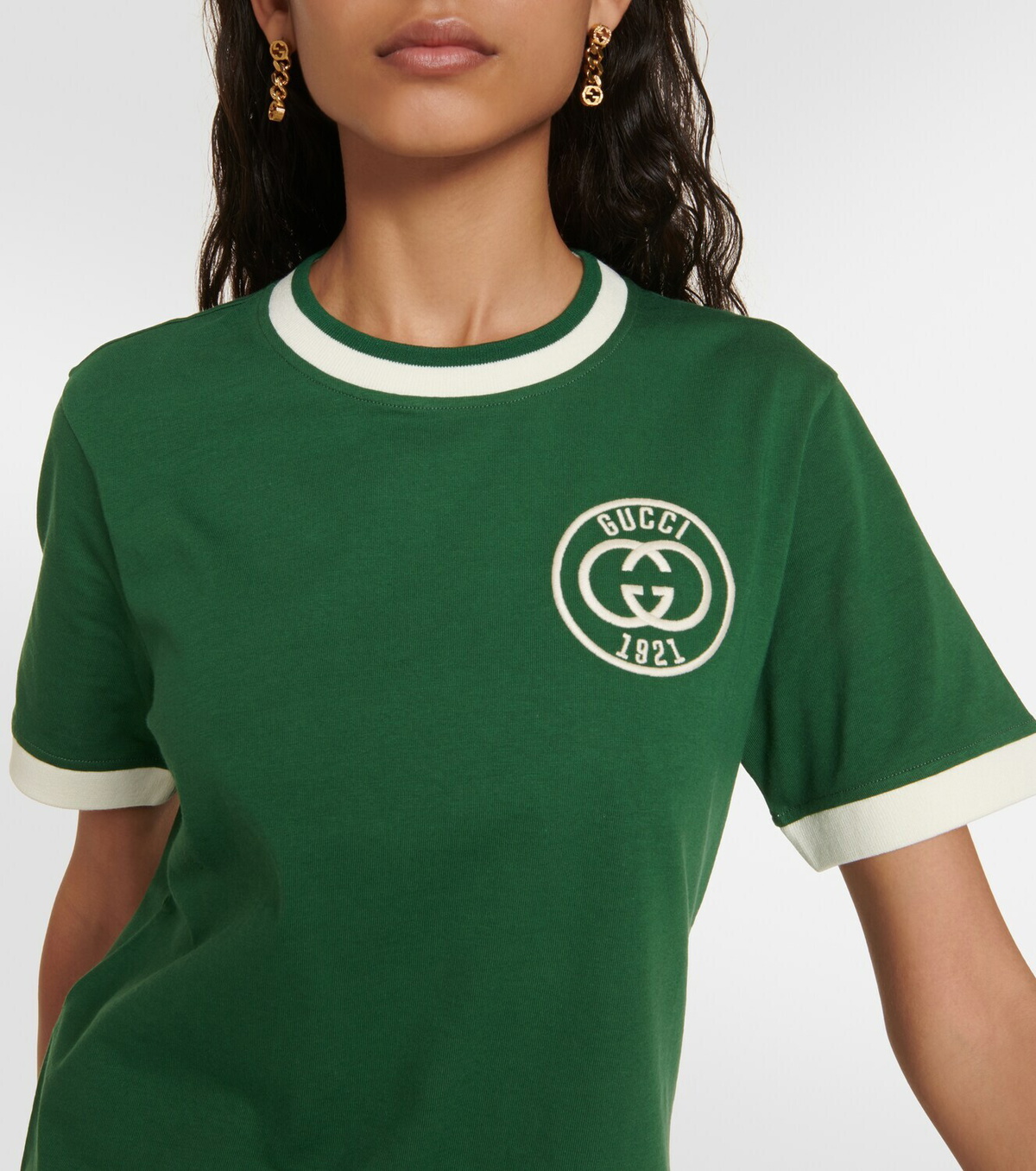 Gucci Logo embroidered cotton T-shirt Gucci