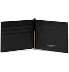 SAINT LAURENT - Logo-Appliquéd Leather Billfold Wallet with Money Clip - Black