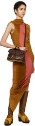Kiko Kostadinov Brown & Yellow Knotted Riding Boots