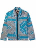 Karu Research - Patchwork Quilted Cotton Jacket - Blue