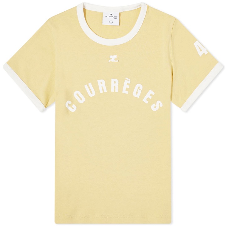 Photo: Courrèges Women's Contrast Printed T-Shirt in Pollen/Heritage White