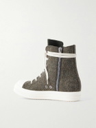Rick Owens - Rugged Wool High-Top Sneakers - Green