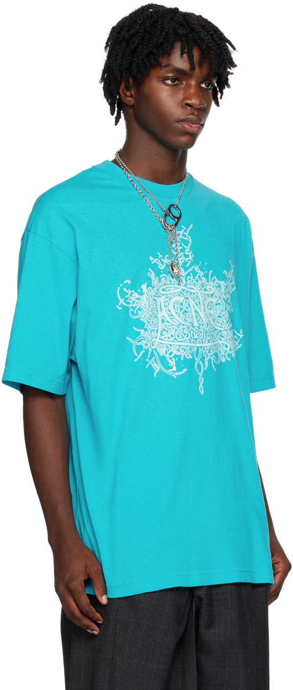 Acne Studios Blue Glow-In-The-Dark T-Shirt