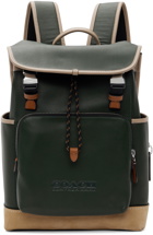 Coach 1941 Green & Tan League Flap Backpack