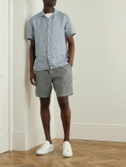 James Perse - Straight-Leg Garment-Dyed Linen Drawstring Shorts - Gray