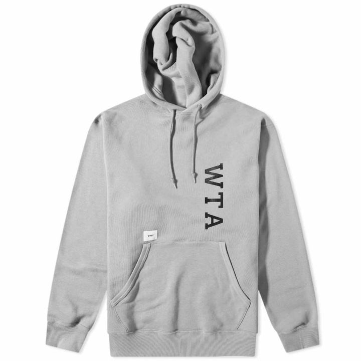 Photo: WTAPS Men's Design 01 WTA Popover Hoodie in Ash Grey