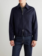Incotex - Virgin Wool-Blend Bomber Jacket - Blue