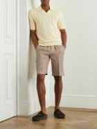 PIACENZA 1733 - Straight-Leg Herringbone Linen Shorts - Neutrals