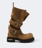 Balenciaga Venom suede biker boots