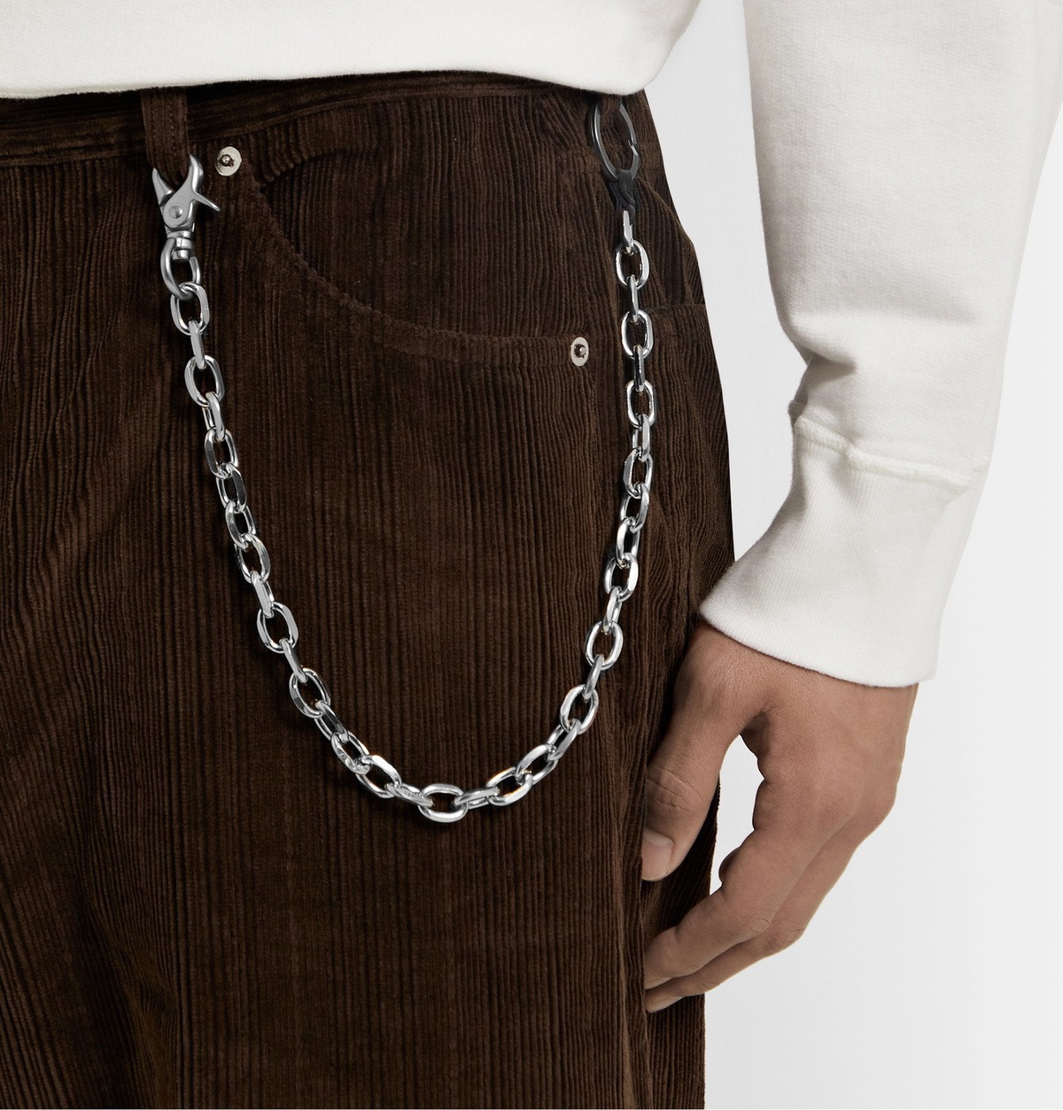 Metal Wallet Belt Chain - Silver