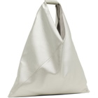 MM6 Maison Margiela Silver Classic Faux-Leather Tote