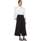 Comme des Garcons Black Wool Gabardine Wide-Leg Trousers