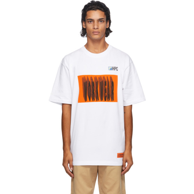 Photo: Heron Preston White Workwear Worldwide T-Shirt