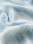 Frescobol Carioca - Roberto Camp-Collar Printed Silk-Satin Shirt - Blue